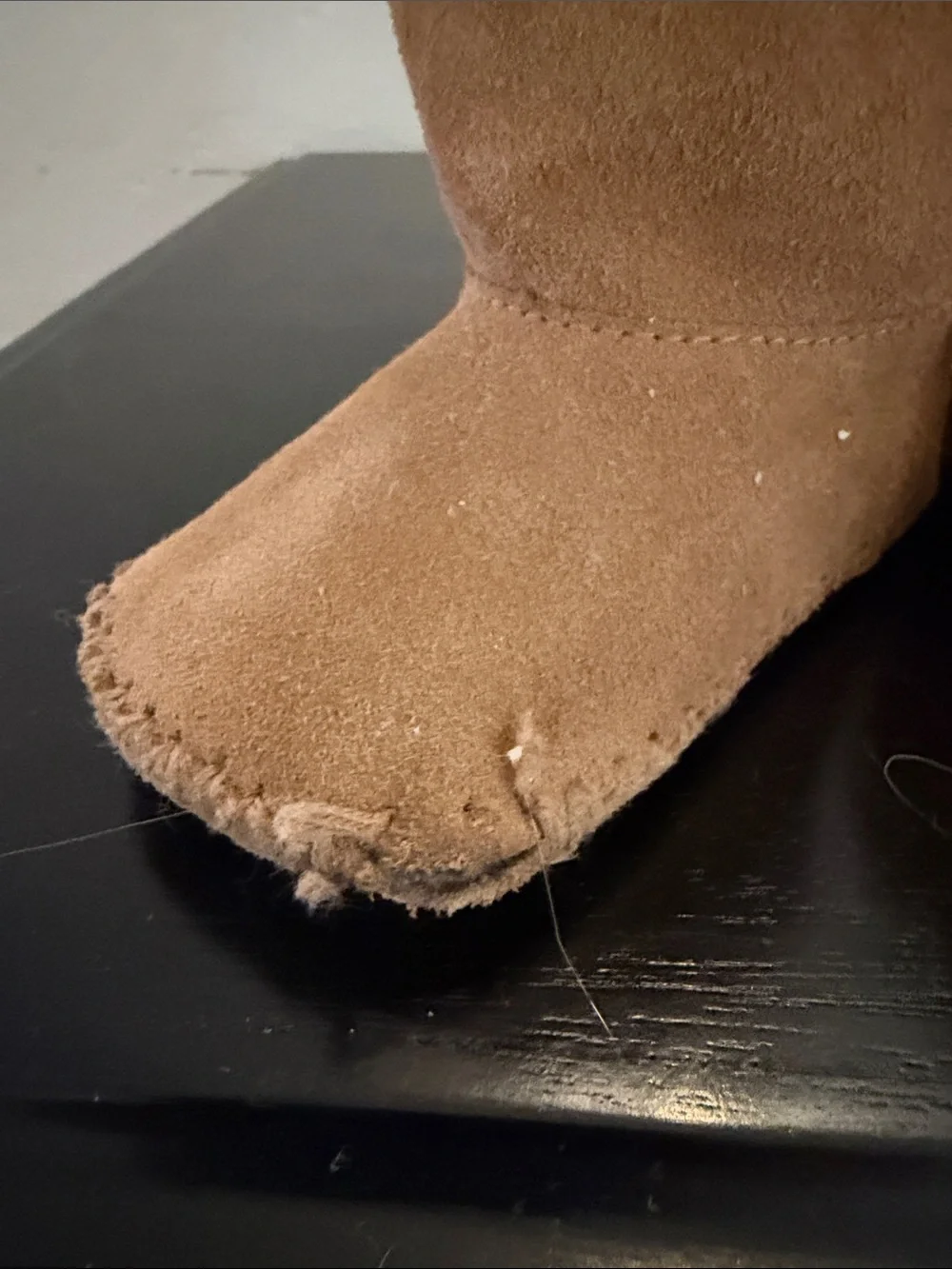 UGG Chestnut Suede Shearling Baby Booties